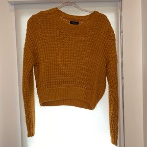 Burnt orange knit cropped sweater